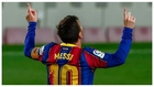 Messi celebra uno de los goles frente al Getafe.
