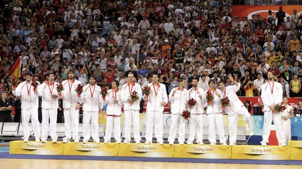 La selección española muestra el oro en baloncesto en Pekín. faltaron 11 puntos para el oro