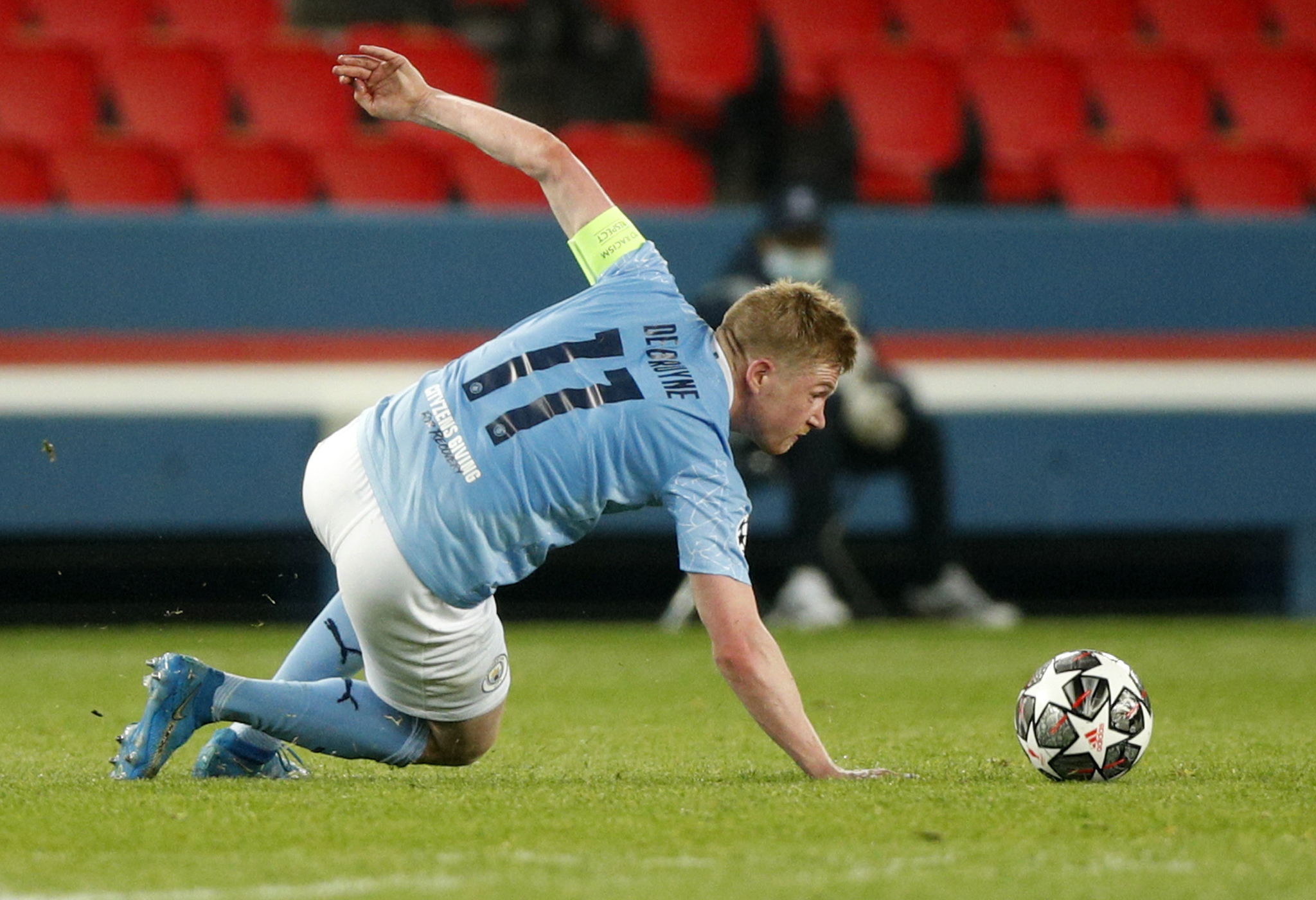 Manchester City's Kevin De Bruyne during Champions League semi final