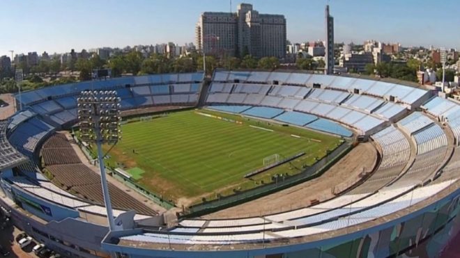 Imagen aérea del estadio Centenario.