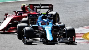 Ocon y Sainz, durante el pasado Gran Premio de Portugal.
