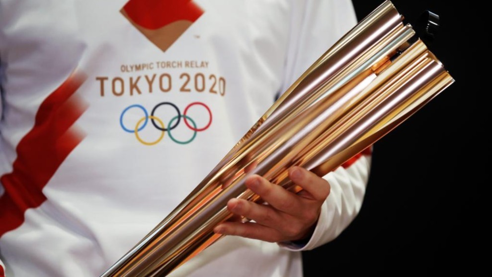 La antorcha olímpica de Tokyo 2020.