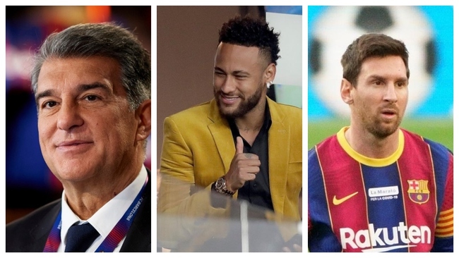 Laporta, Neymar y Messi