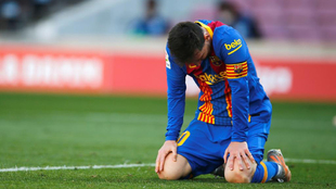 Messi, hundido.