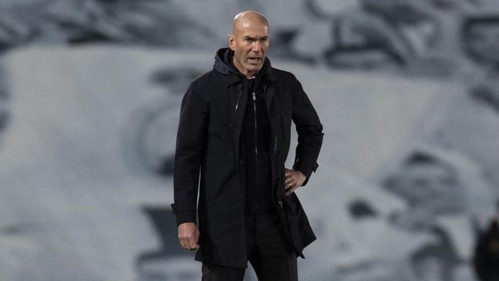 Zinedine Zidane, durante el partido ante el Chelsea