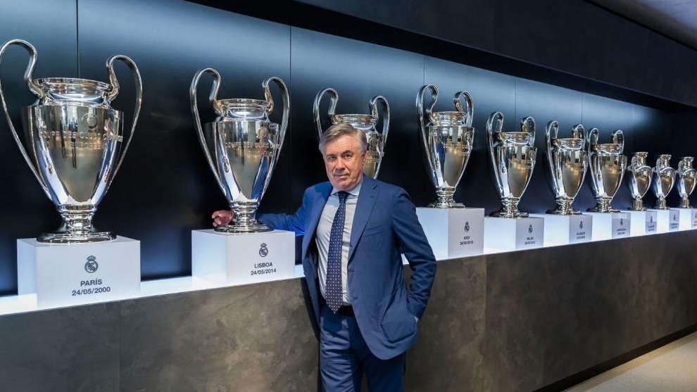 Carlo Ancelotti en su presentación como nuevo entrenador del Real Madrid