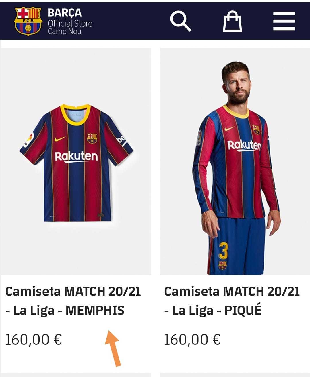 Barcelona's online store ! วางขายเสื้อ เมมฟิส เดปาย แล้ว ?