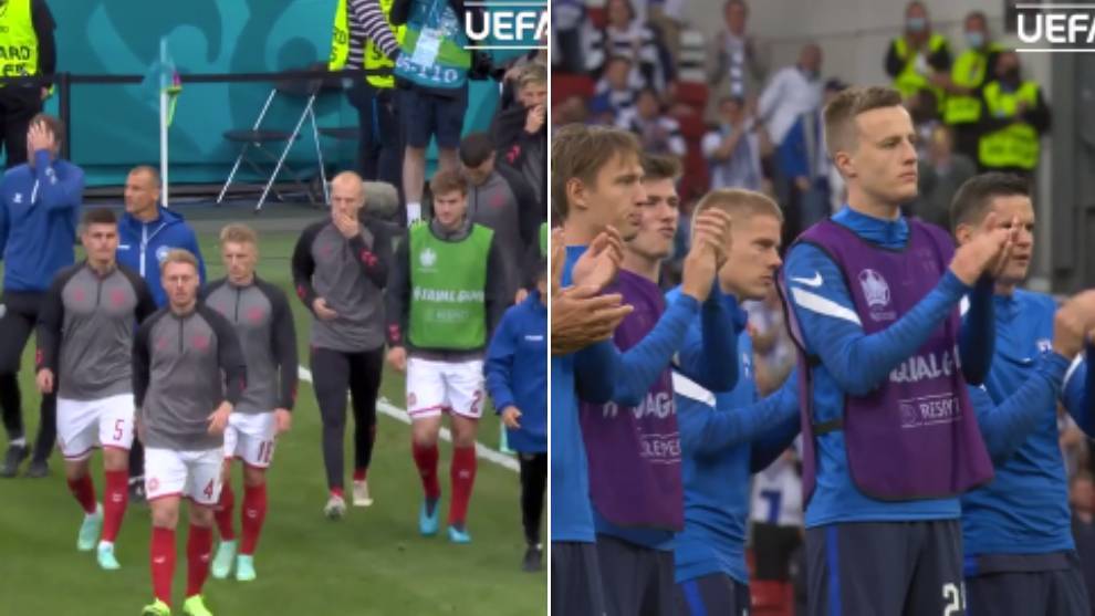 Así fue el duro regreso de los jugadores daneses al campo de juego tras el drama vivido