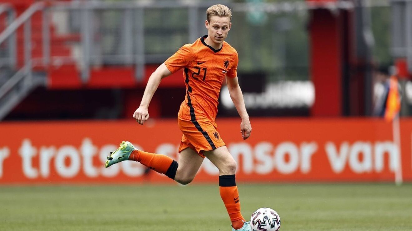 Frenkie de Jong (24) durante un encuentro con Países Bajos.