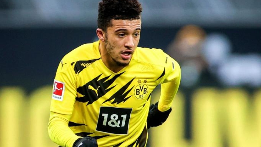 Jadon Sancho, durante un partido esta temporada con el Borussia Dortmund.