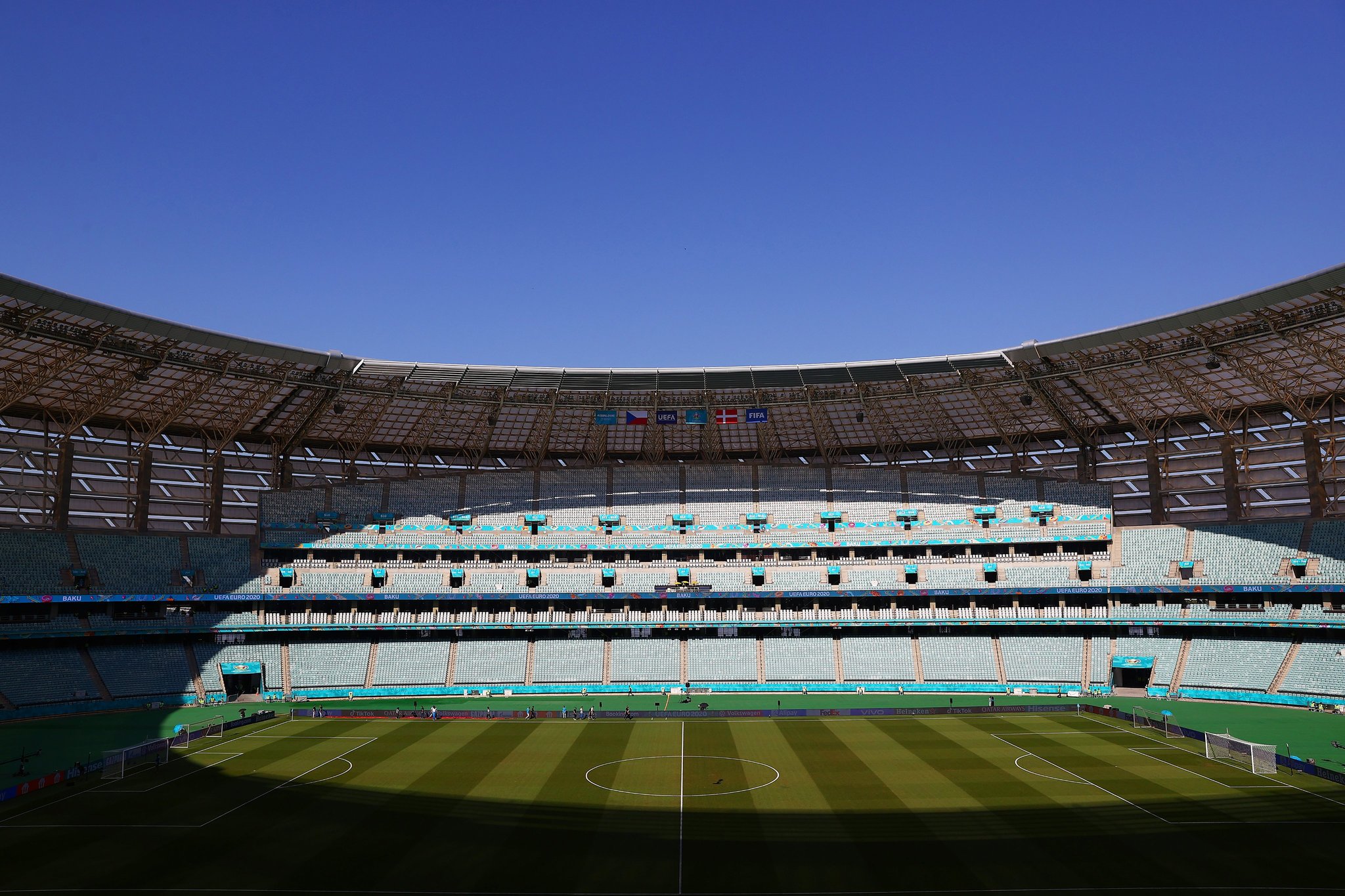 The stadium in Baku