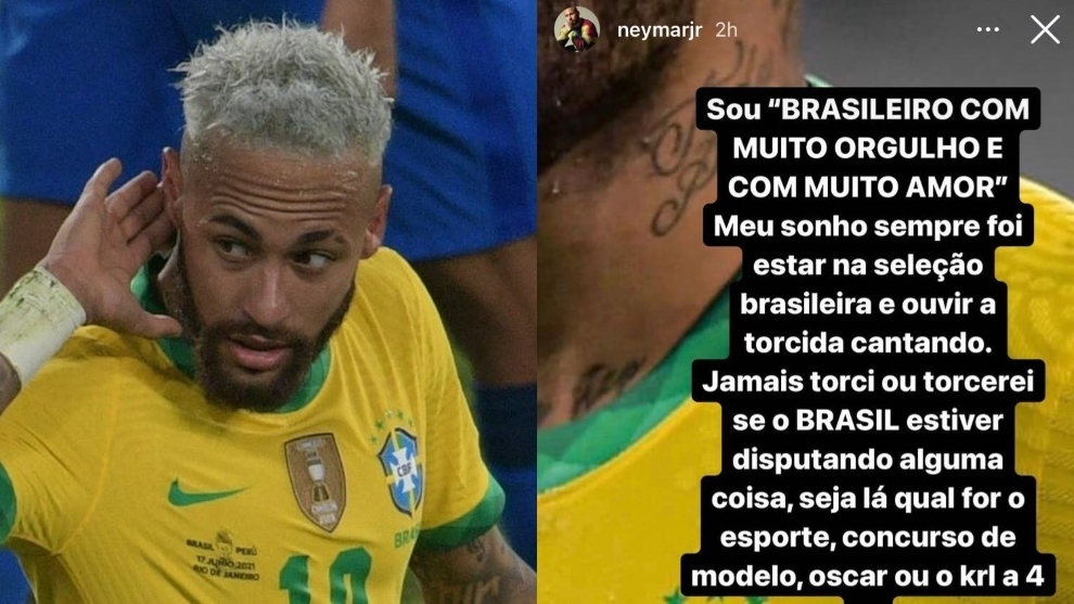Neymar Brazil Argentina Copa America