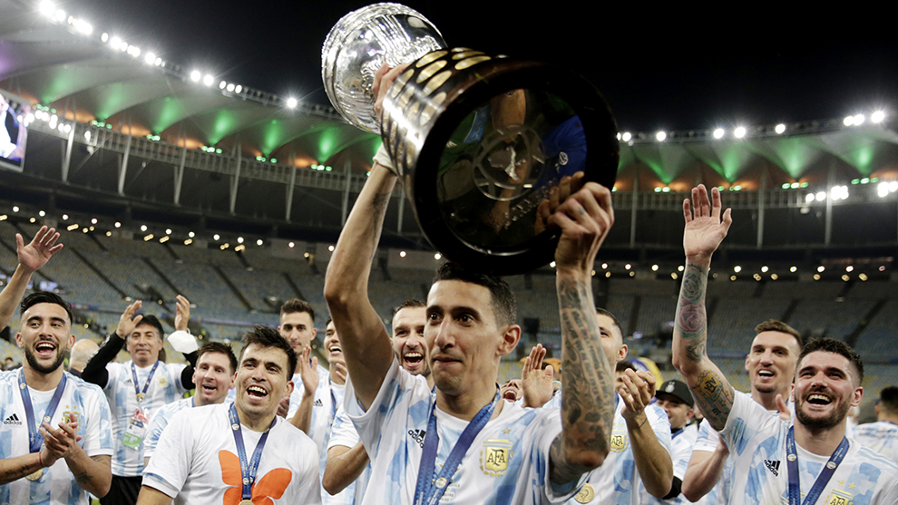 Ángel Di María anotó el gol del título para Argentina en la Copa América