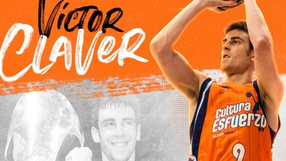 El montaje con el que el Valencia Basket anunci el regreso de Vctor Claver