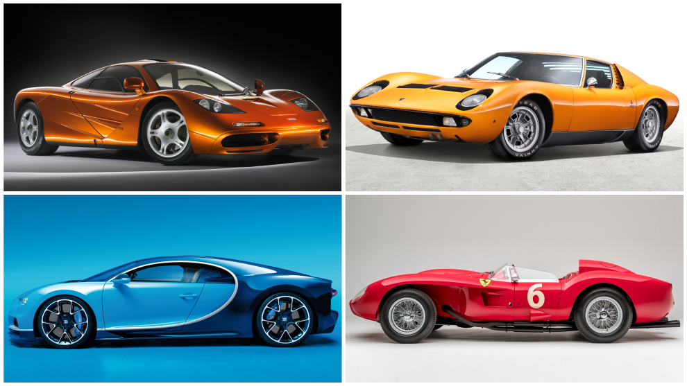 Los coches mas bonitos del mundo - McLaren F1 - Lamborghini Miura - Bugatti Chiron - Ferrari TR 250