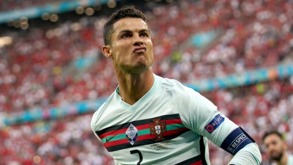 Cristiano Ronaldo celebra un gol con Portugal en la Eurocopa