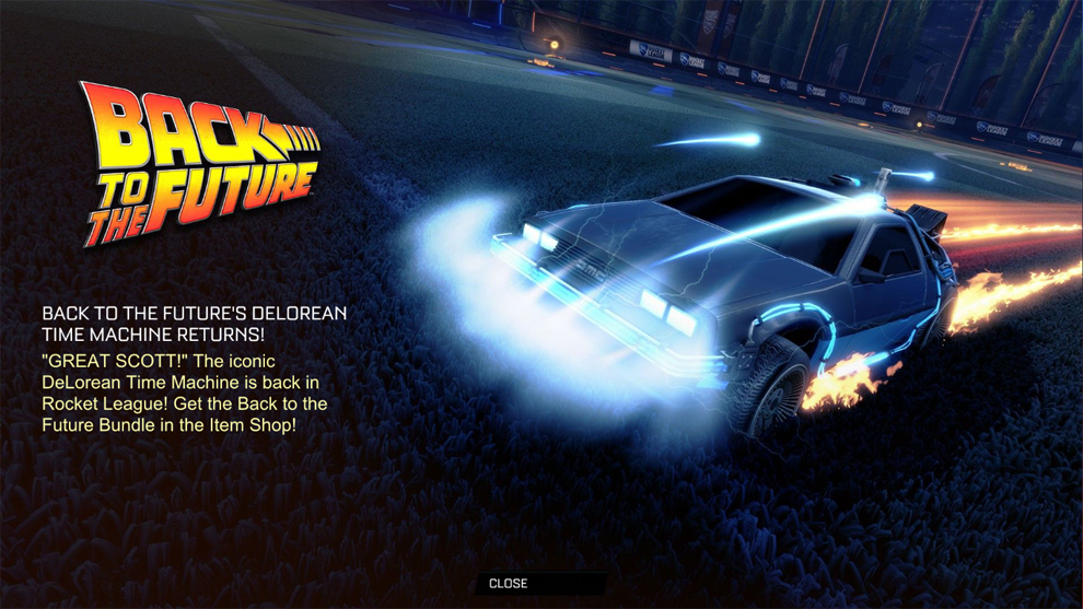 Rocket League Volver al Futuro
