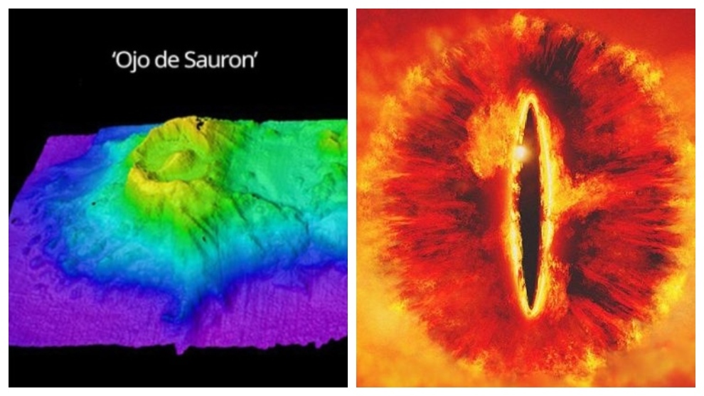 El volcn y el 'ojo de Sauron' del 'Seor de los Anillos'.