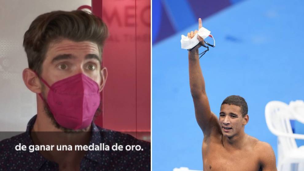 Michael Phelps se descubre al impacto mundial de Ahmed Hafnaoui