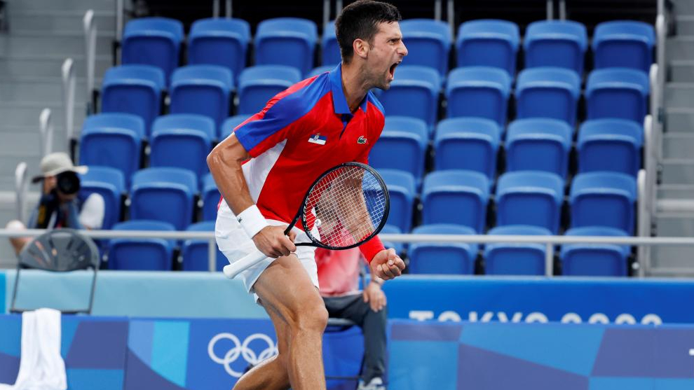Djokovic celebra ante Struff