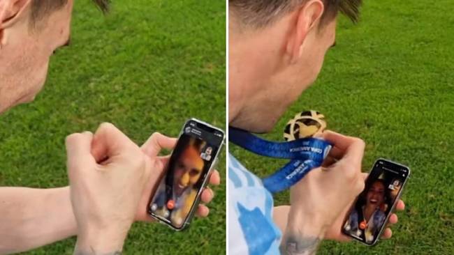 Lo que hace es oro: Whatsapp paga a Messi para que publique esta videollamada