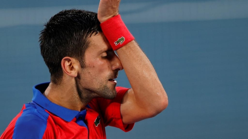 Novak Djokovic, durante el partido ante Zverev.