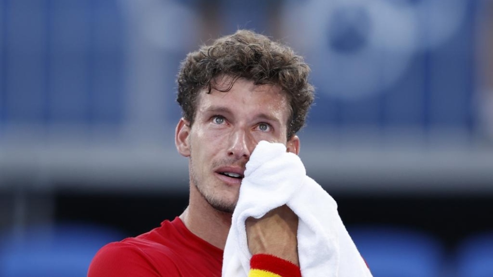 Pablo Carreño, emocionado tras ganar el bronce olímpico ante Djokovic.