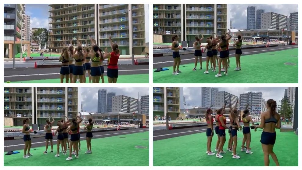 Este vídeo es pura maravilla: El entreno fuera del agua de las chicas de Ona Carbonell