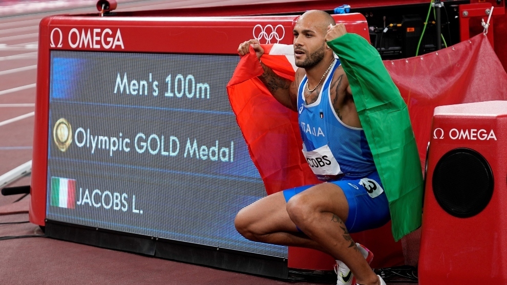 Marcell Jacobs, oro en los 100 metros lisos