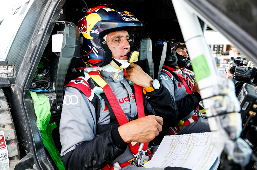 Carlos Sainz - Lucas Cruz - Audi - Dakar - test - Zaragoza - RS Q e-tron