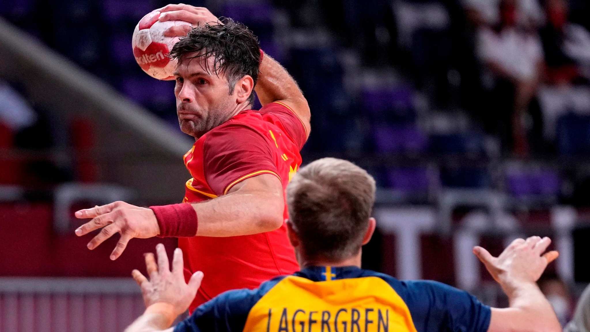 Antonio García, en el partido de cuartos de final ante Suecia /