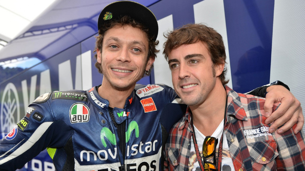 Valentino Rossi y Fernando Alonso.