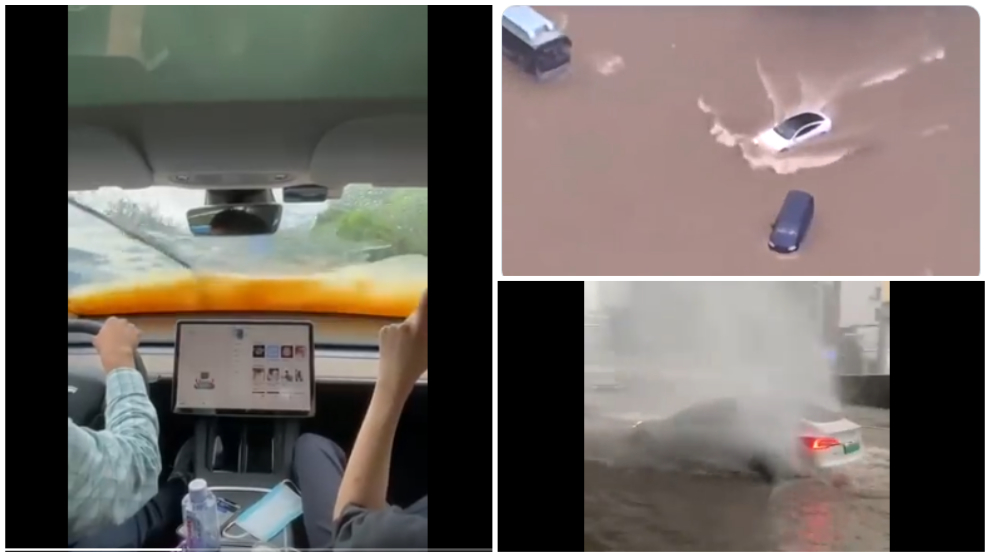 Tesla - Modo lancha - Inundaciones en China - Tesla Model S - Model 3