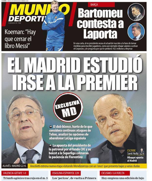 Real Madrid: El Real Madrid niega que quiera irse de la Liga para jugar en  la Premier League | Marca