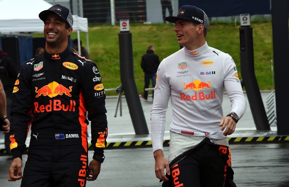 Ricciardo y Verstappen en Austria 2018
