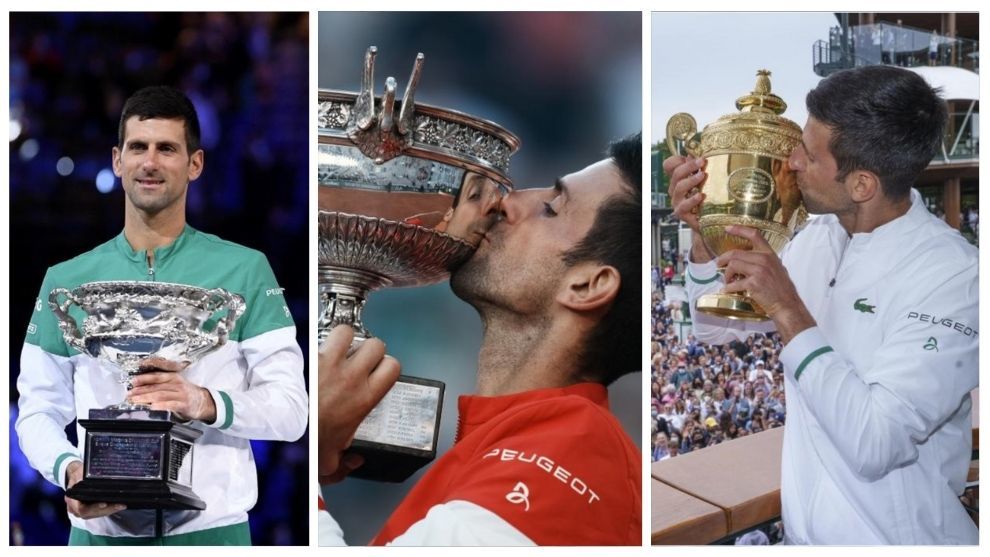 Los tres grandes que ya ha levantado Djokovic en 2021.