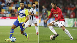 Cristiano Ronaldo en la Juventus y Cristiano Ronaldo en su poca en...