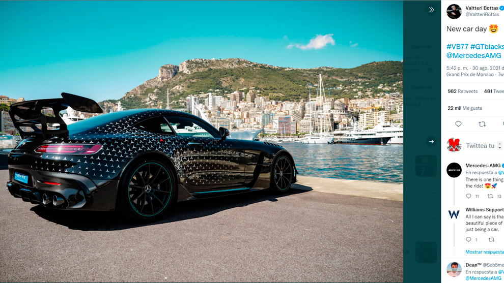 Valtteri Bottas - Mercedes - Formula 1 - AMG GT Black Series - cumpleaos - coches deportivos
