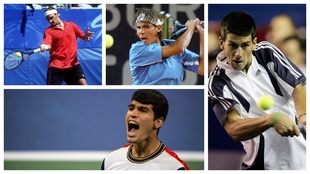 Federer, Nadal, Djokovic y Alcaraz, el ao de su debut en el US Open