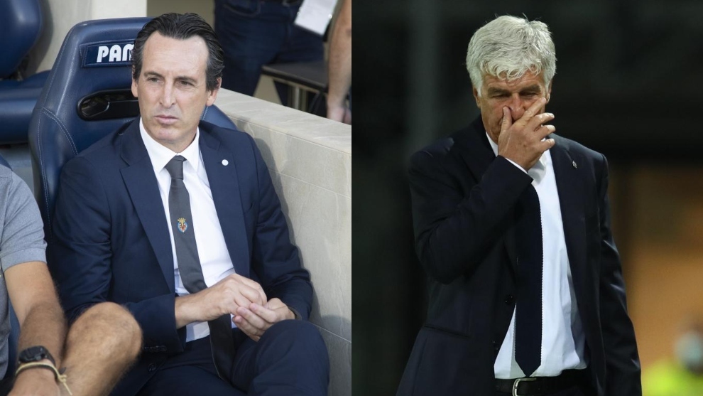 Emery y Gasperini, entrenadores de Villarreal y Atalanta.