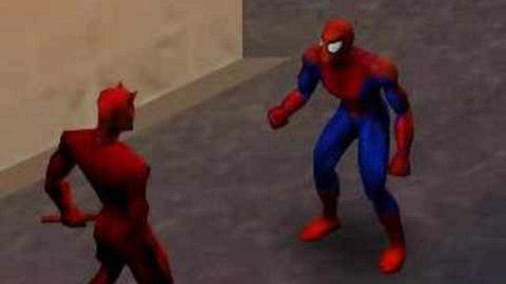 Daredevil y Spiderman en el videojuego Spiderman de PS1