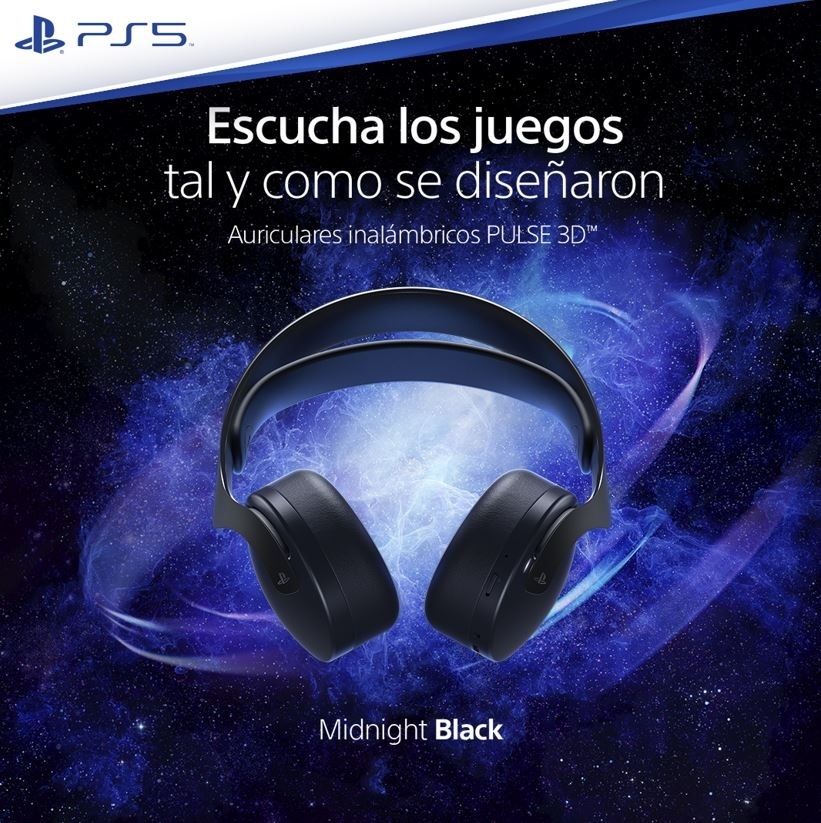 Auriculares Pulse 3d Sony Ps5 Inalambrico Midnight Black Original