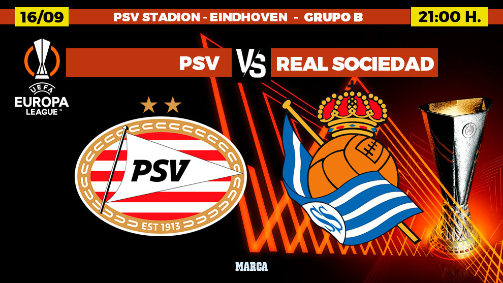 Montaje para la previa del PSV-Real Sociedad