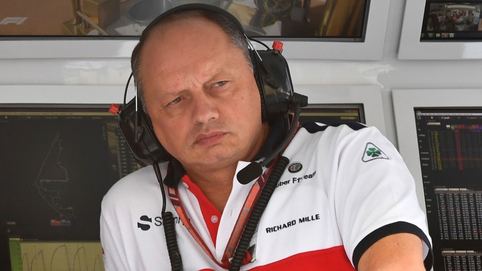 Frédéric Vasseur durante el Gran Premio de Abu Dabi 2018