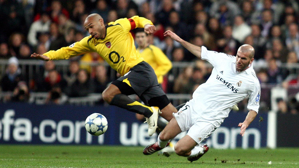 Thierry Henry y Zidane, en el último estreno ante un rival en casa y con derrota.