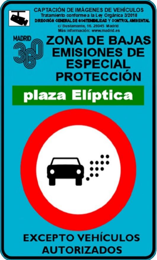 Madrid 360 - Madrid Central - mapa - ZBEDEP - zona de bajas emisiones - Distrito Centro  - Plaza Eliptica