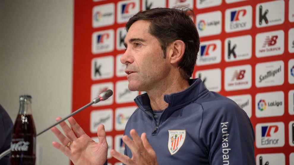 Marcelino, during his appearance in Lezama.
