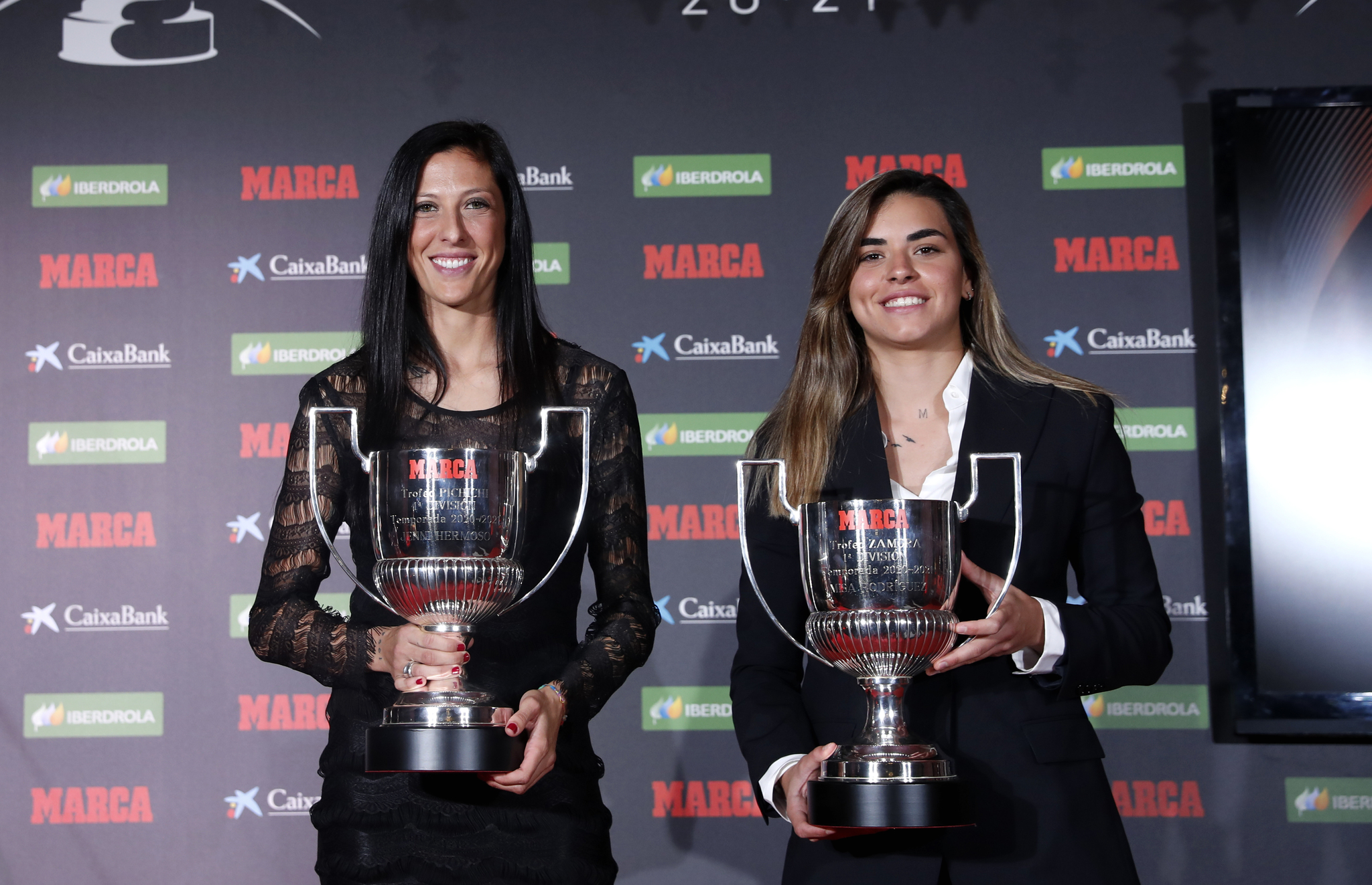 Jenni Hermoso y Misa Rodríguez, Trofeo Pichichi y Zamora.