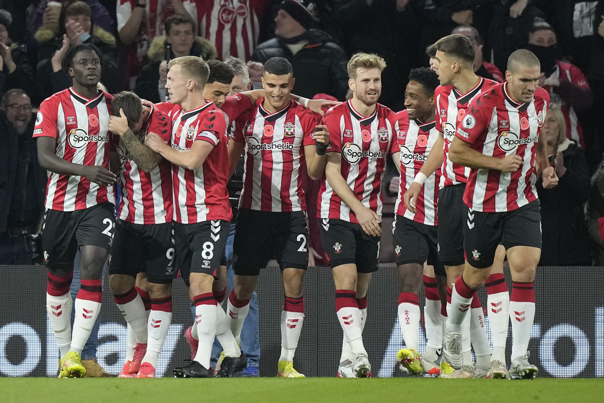 Southampton's Adam Armstrong celebrates after scoring