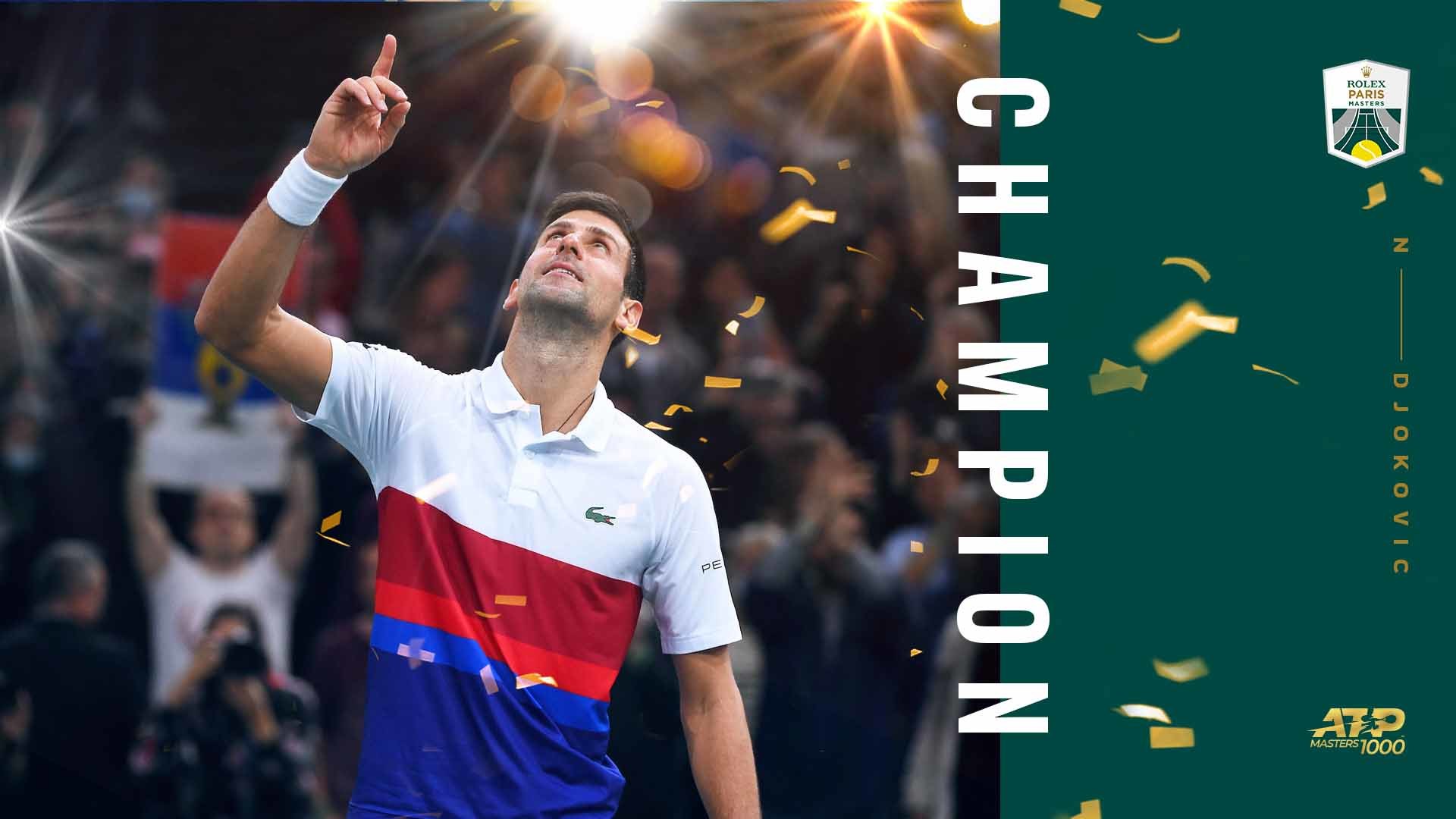 Novak Djokovic tops Masters 1000 titles table with victory in Paris